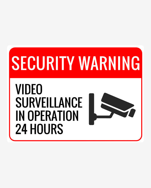 24H Surveillance Warning Security Sign