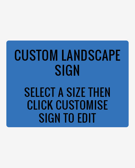 Blue Landscape A-Size Blank Sign