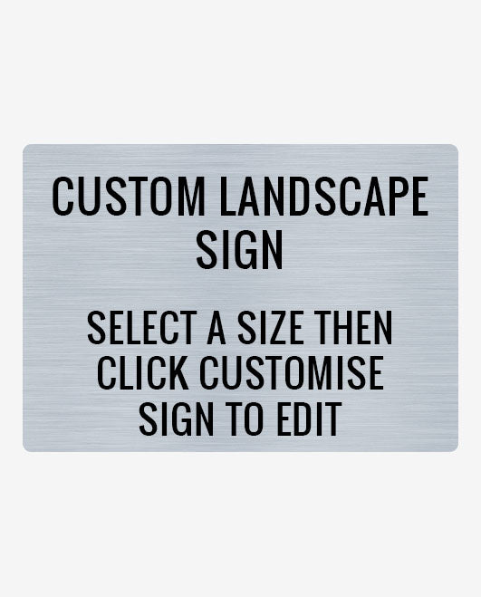 Brushed Aluminium Landscape A-Size Blank Sign