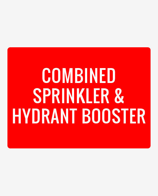 Combined Sprinkler Hydrant Booster Metal Sign