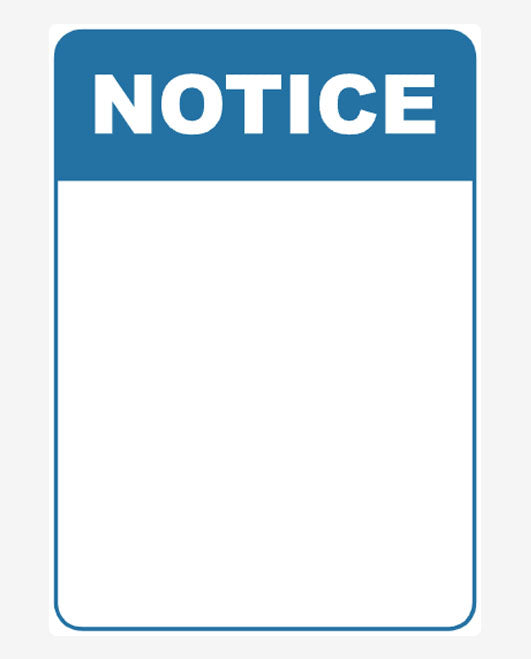 Custom Blank Notice Sign ( Portrait ) - Add your own Text