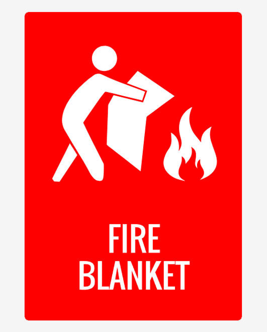 Fire Blanket Metal Sign