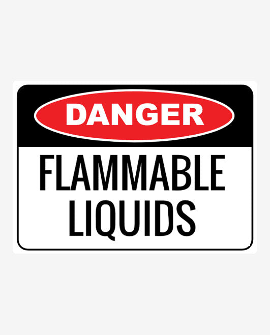 Flammable Liquids Metal Signs