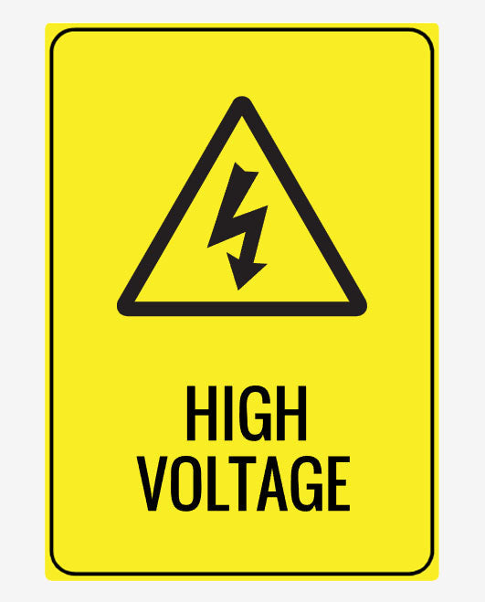 High Voltage Metal Signs