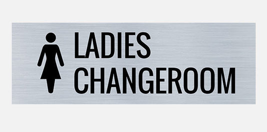 Ladies changeroom door sign