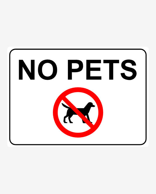 No Pets Sign