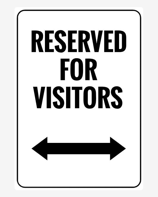 Reserve for Visitors Parking Sign