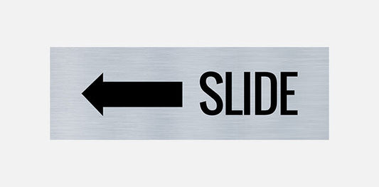 Slide Left Door Sign