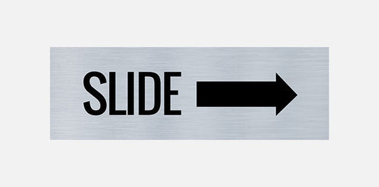 Slide Right Door Sign