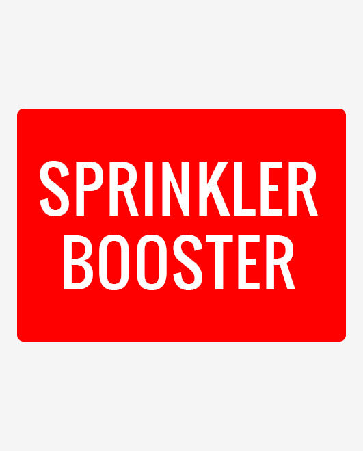 Sprinkler Booster Metal Sign