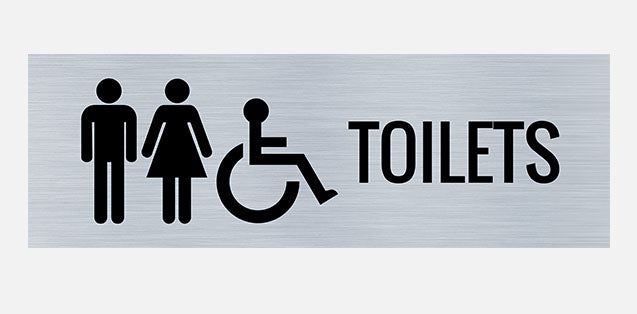 Toilets door sign