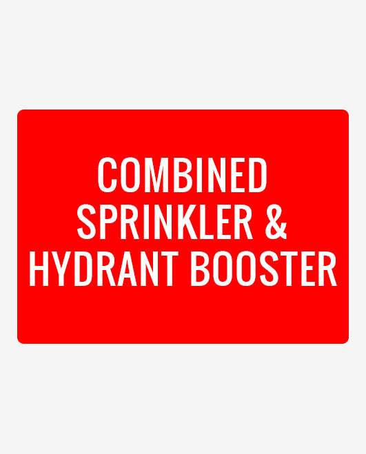 Combined Sprinkler Hydrant Booster Sign
