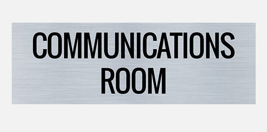 Communications Room Indoor Building Sign