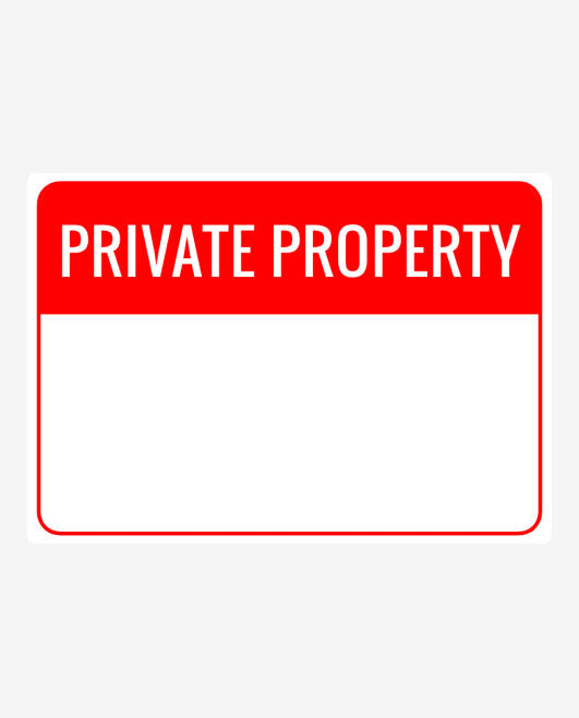 Custom Landscape Private Property Sign – Create Signs
