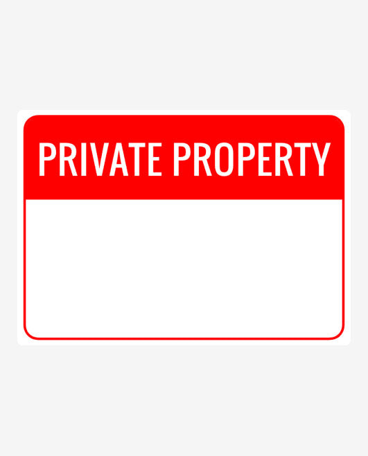 Custom Landscape Private Property Sign