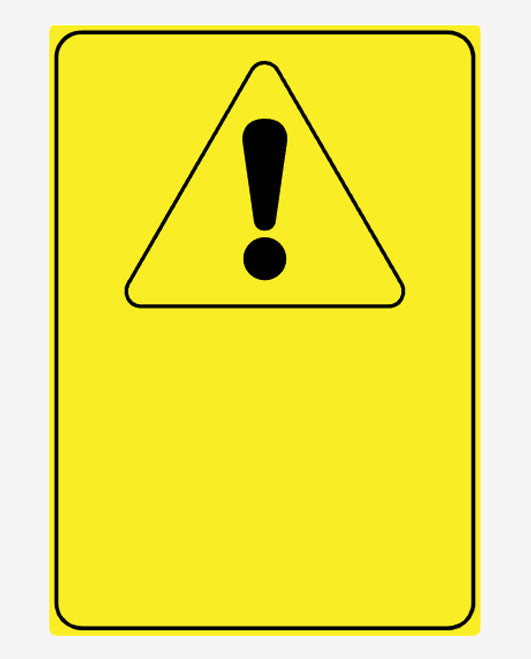 Custom Portrait Warning Sign