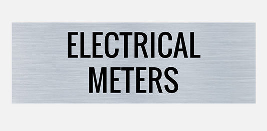 Electrical Meters Indoor Building Sign