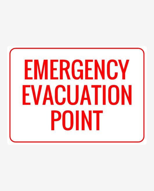 Emergency Evacuation Point Metal Sign