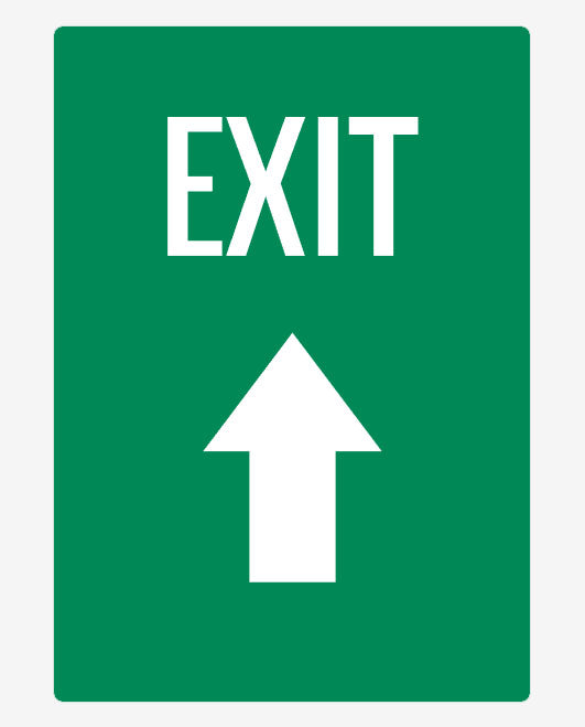 Mons Exit Sign Custom Metal Signs Online Australia - Create Signs