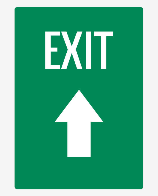 Exit Portrait Sign