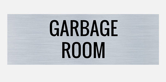 Garbage Room Indoor Building Sign
