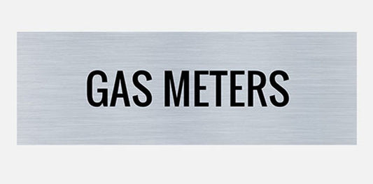 Gas Meters Indoor Building Sign
