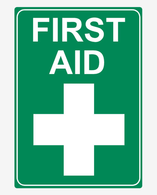 Portrait First Aid Sign