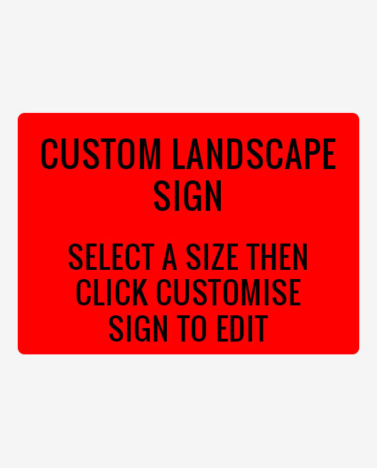 Red Landscape A-Size Blank Sign