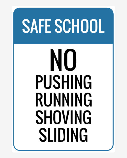 Safe School Portrait Sign