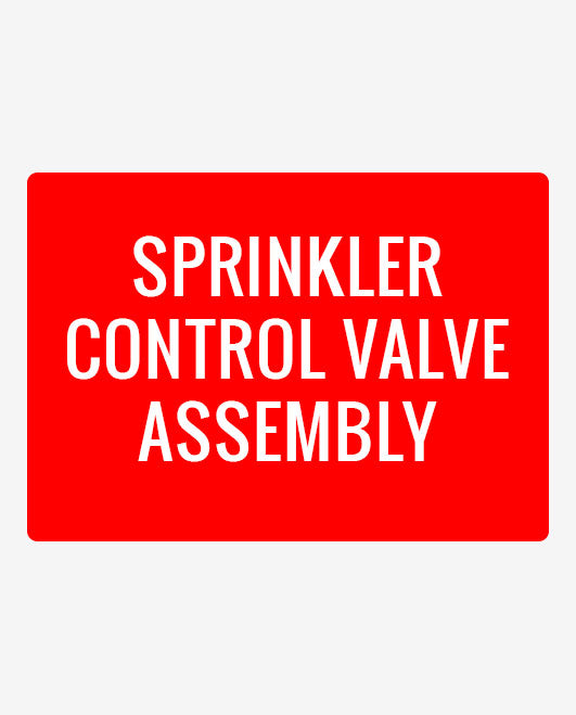 Sprinkler Valve Assembly Sign
