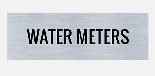 Water Meters Indoor Building Sign