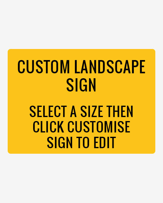 Yellow Landscape A-Size Blank Sign