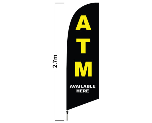 ATM 2.7 Meter Feather Flag Double Sided