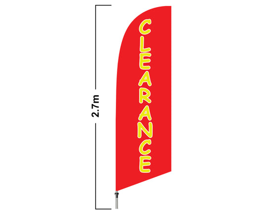 Clearance 2.7 Meter Feather Flag Double Sided