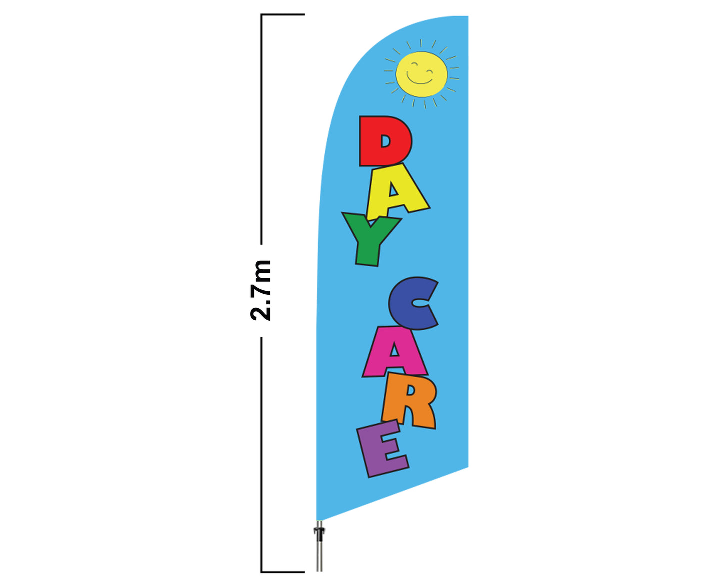 Daycare 2.7 Meter Feather Flag Double Sided