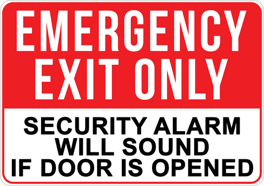 Emergency Exit Printed Sign