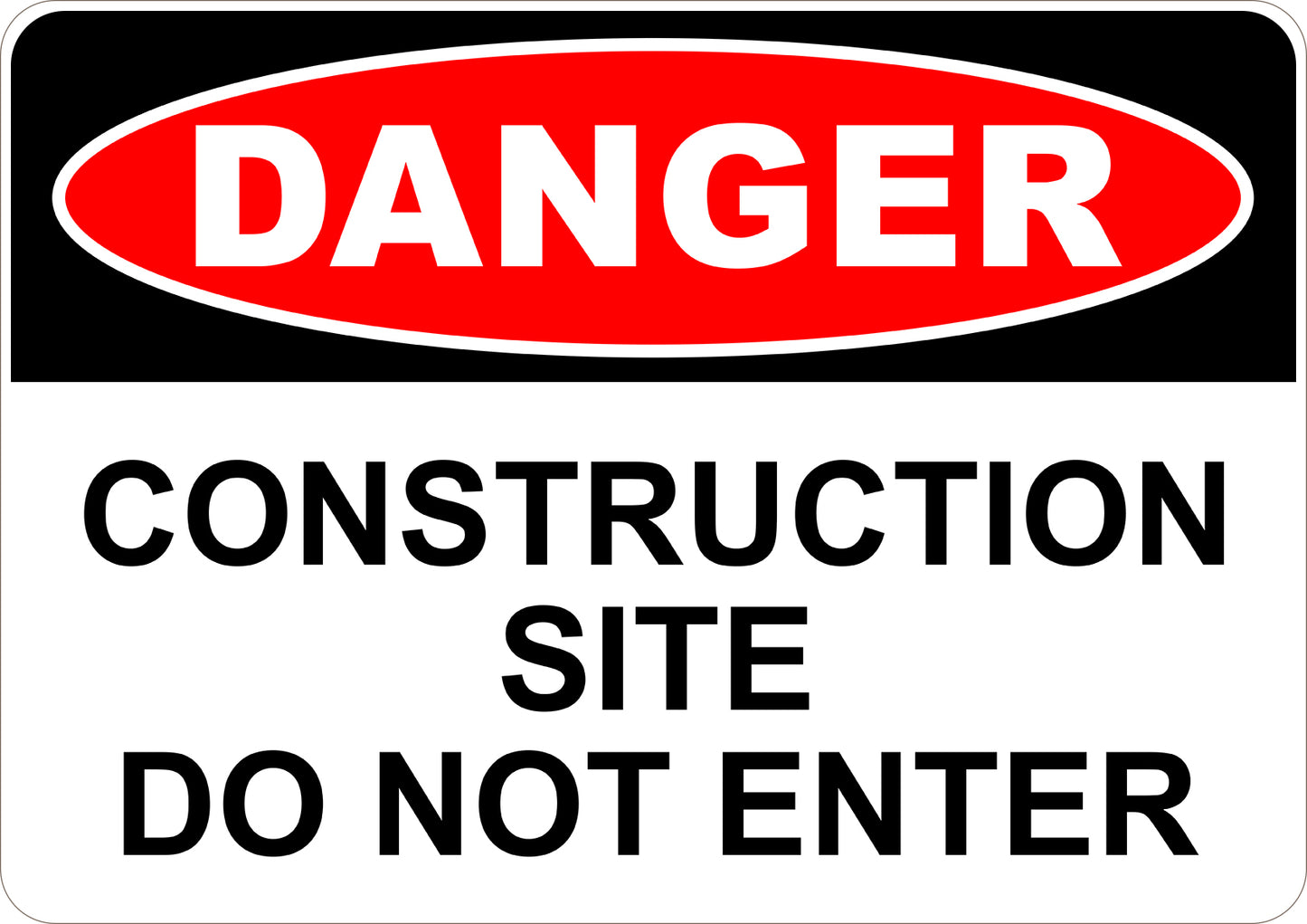 Construction Site Do Not Enter Printed Sign - Create Signs Australia