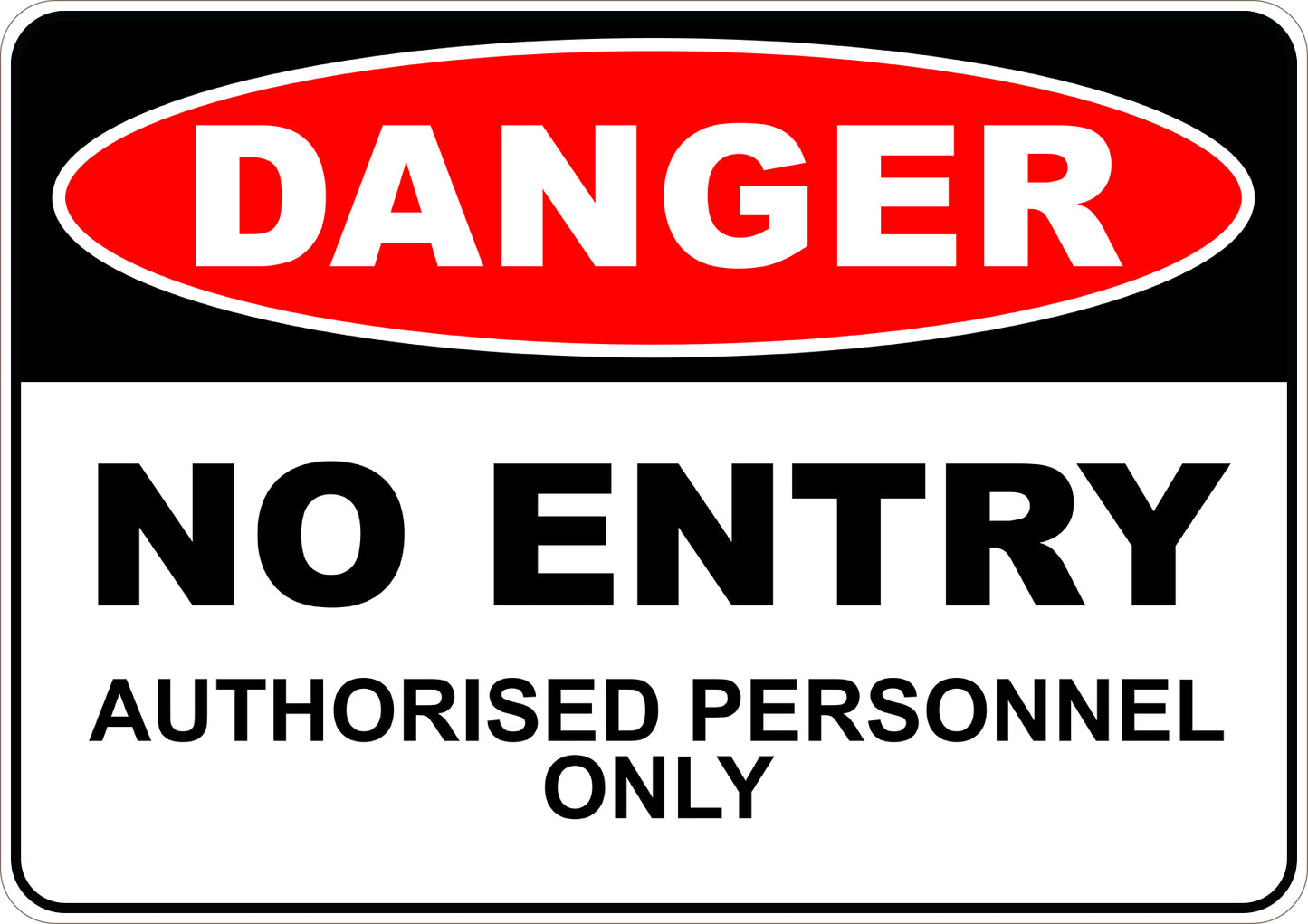 No Entry Authorized Personnel Only Printed Sign