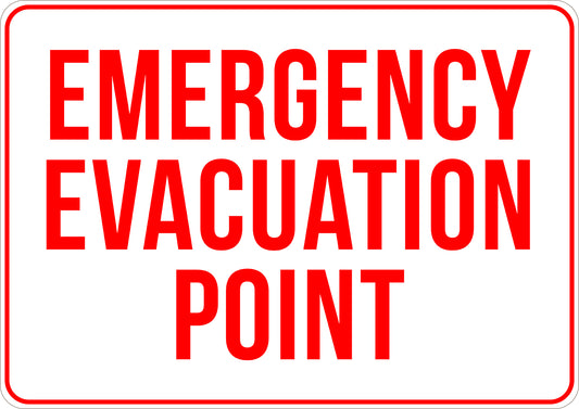 Emergency Evacuation Point Printed Sign