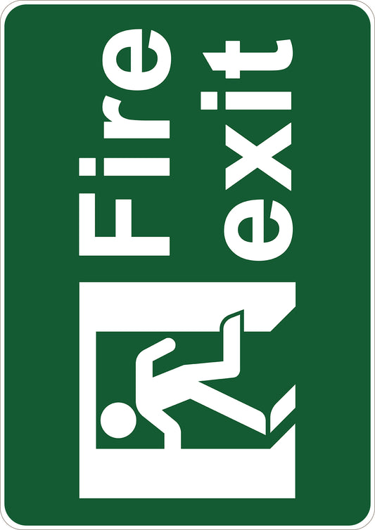 Fire Exit Printed Sign