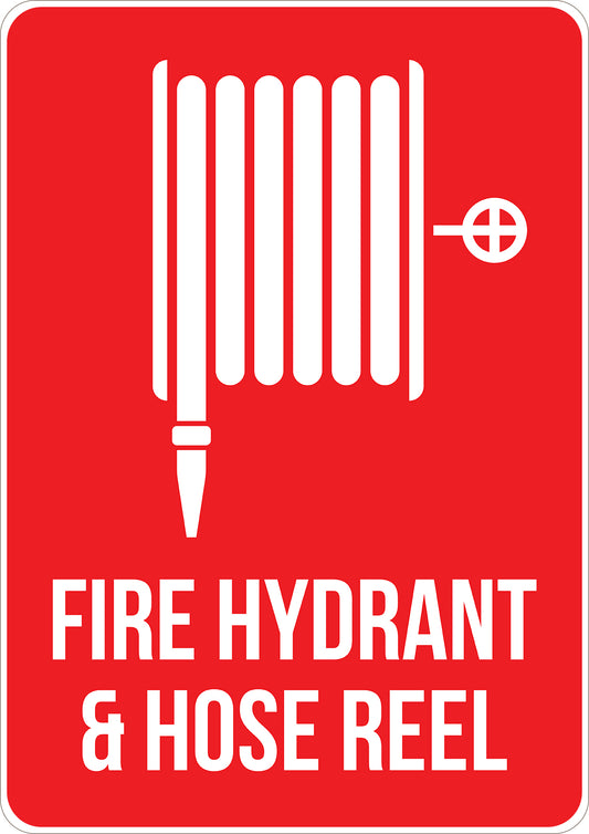 Fire Hydrant Hose Reel Printed Sign