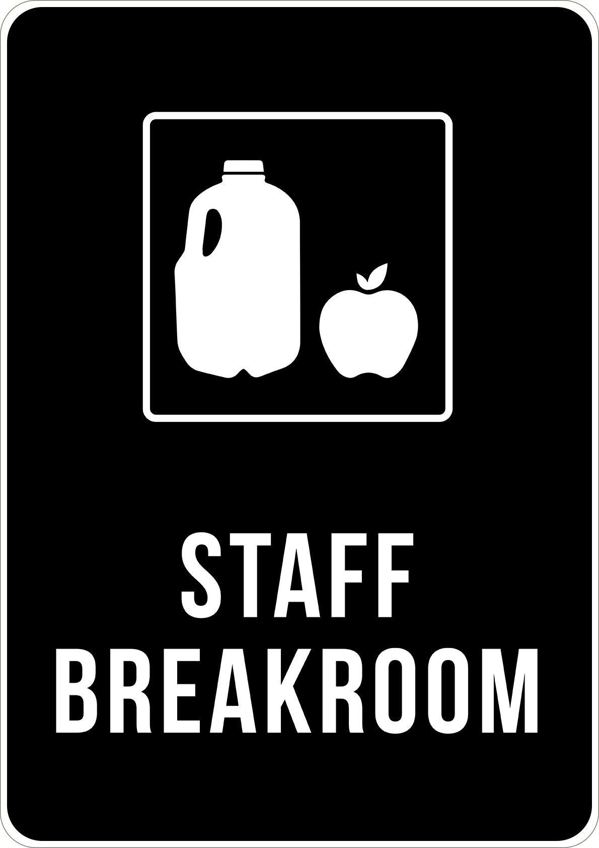 Staff Break Room Printed Sign