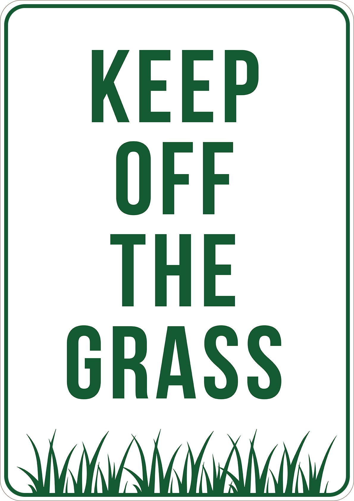 Keep Off Grass Printed Sign