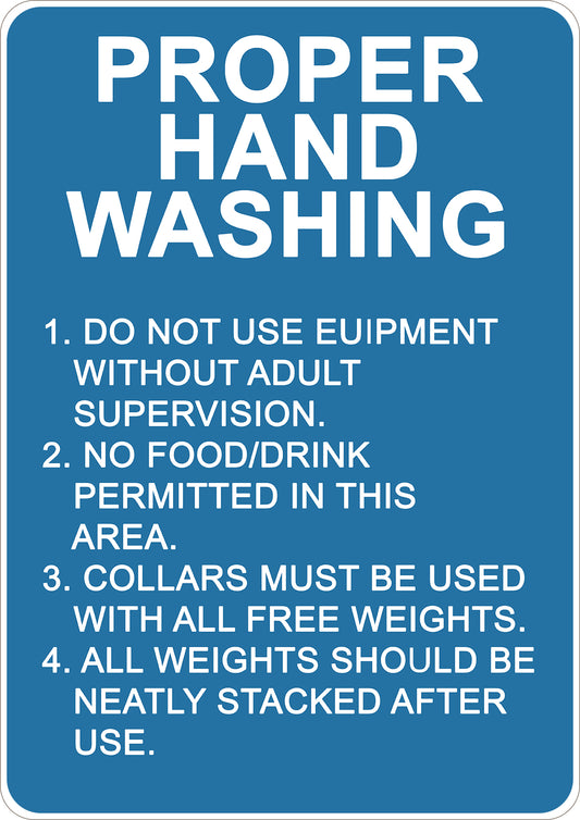 Proper Hand Washing Printed Sign