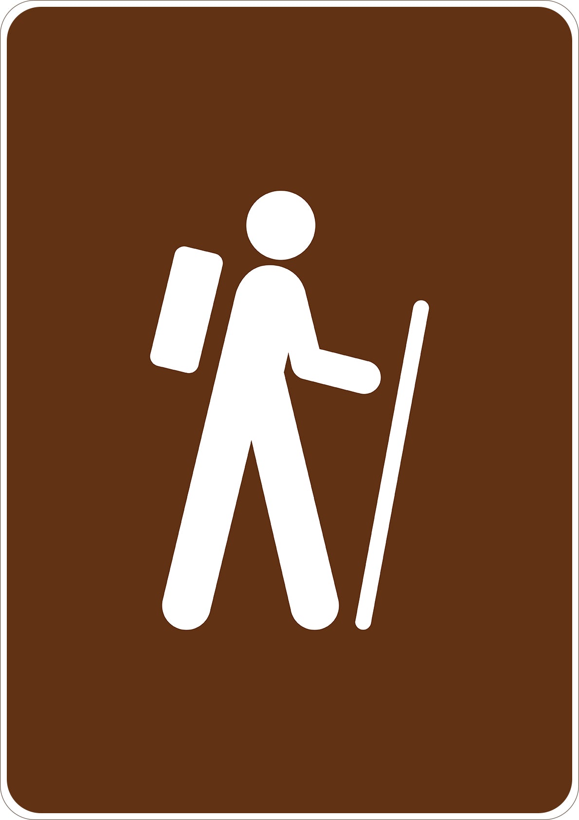 Hiking Printed Sign