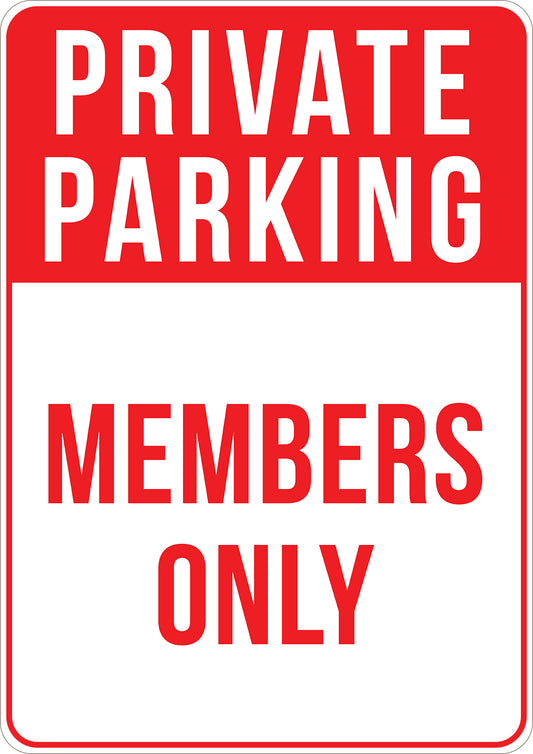 Private Parking Printed Sign