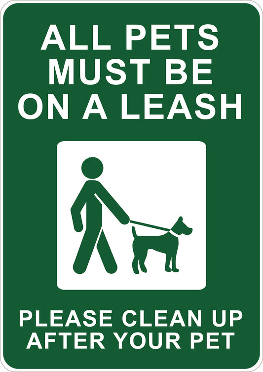 Please Clean Up After Your Pet Printed Sign