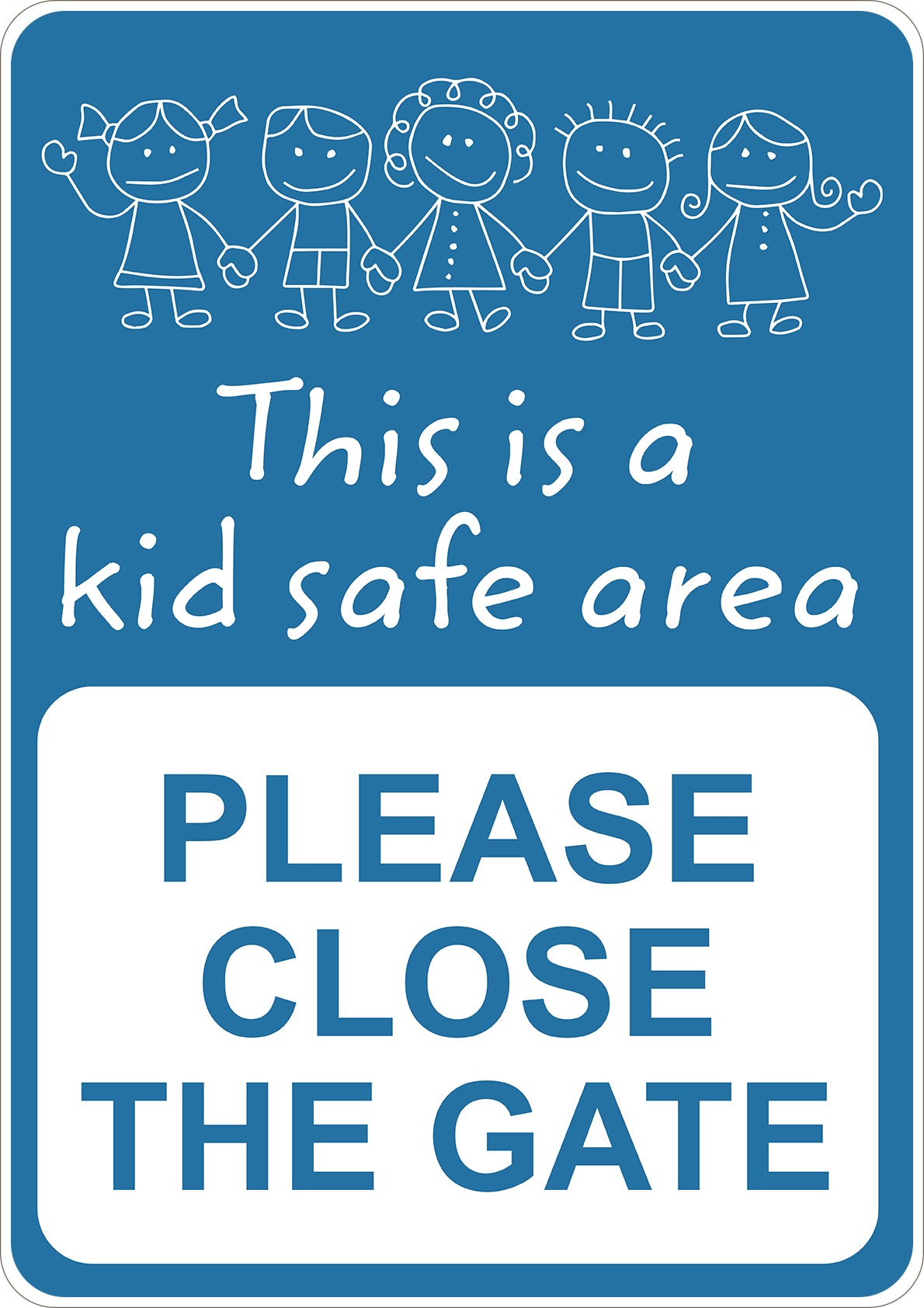 Please Close The Gate Printed Sign