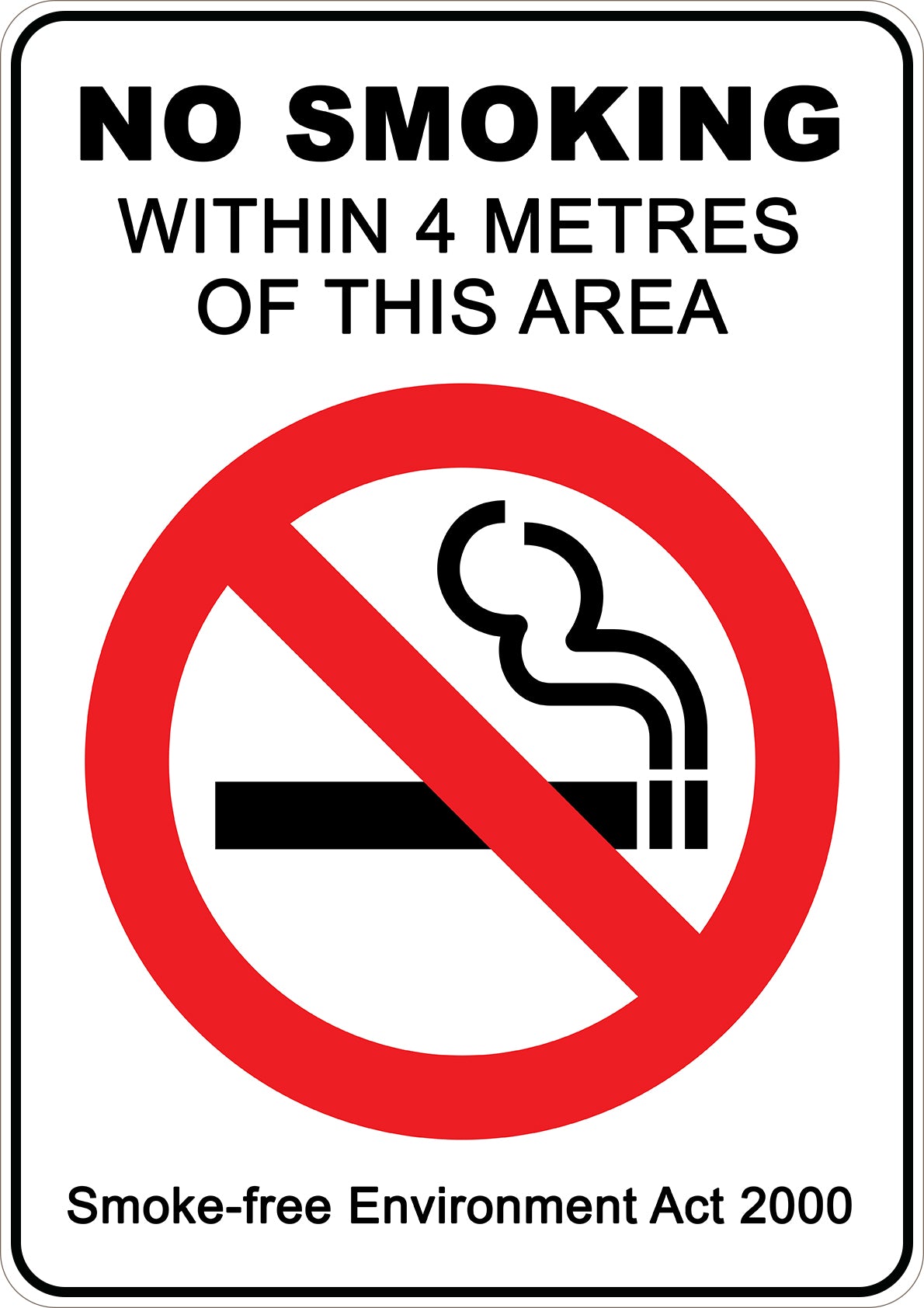 This Is A Smoke Free Facility Printed Sign
