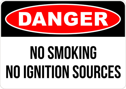 No Ignition Sources Printed Sign